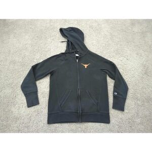 Texas Longhorns Sweatshirt Mens‎ Medium Full Zip Hoodie Pockets Champion